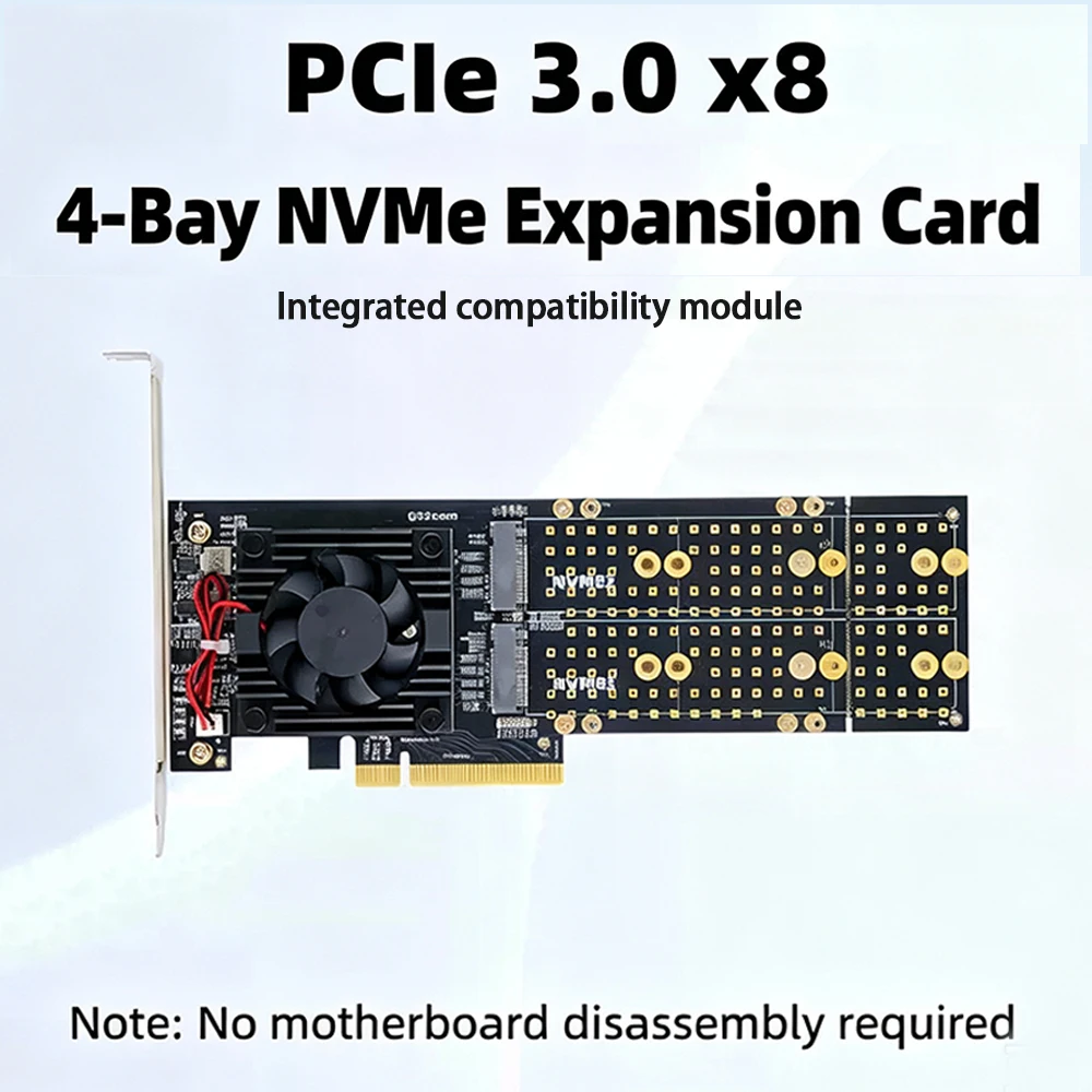 PLX8747 Quad M.2 NVMe PCIe 3.0 - Quad M.2 Nvme Pcie Bifurcation Card 评论和价格