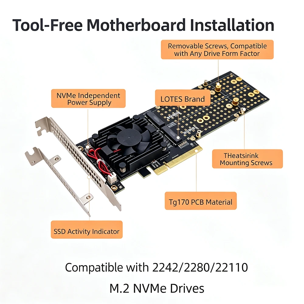 PLX8747 Quad M.2 NVMe PCIe 3.0 - Quad M.2 Nvme Pcie Bifurcation Card 评论和价格